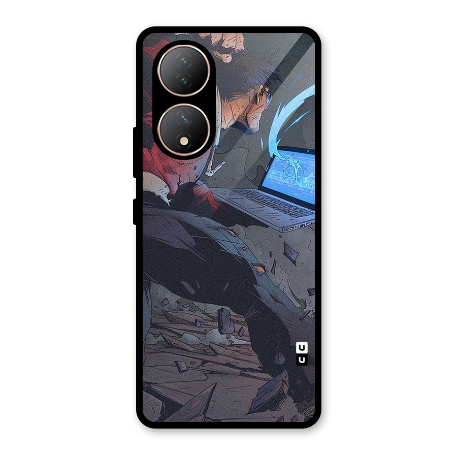 Angry Programmer Glass Back Case for Vivo Y100A