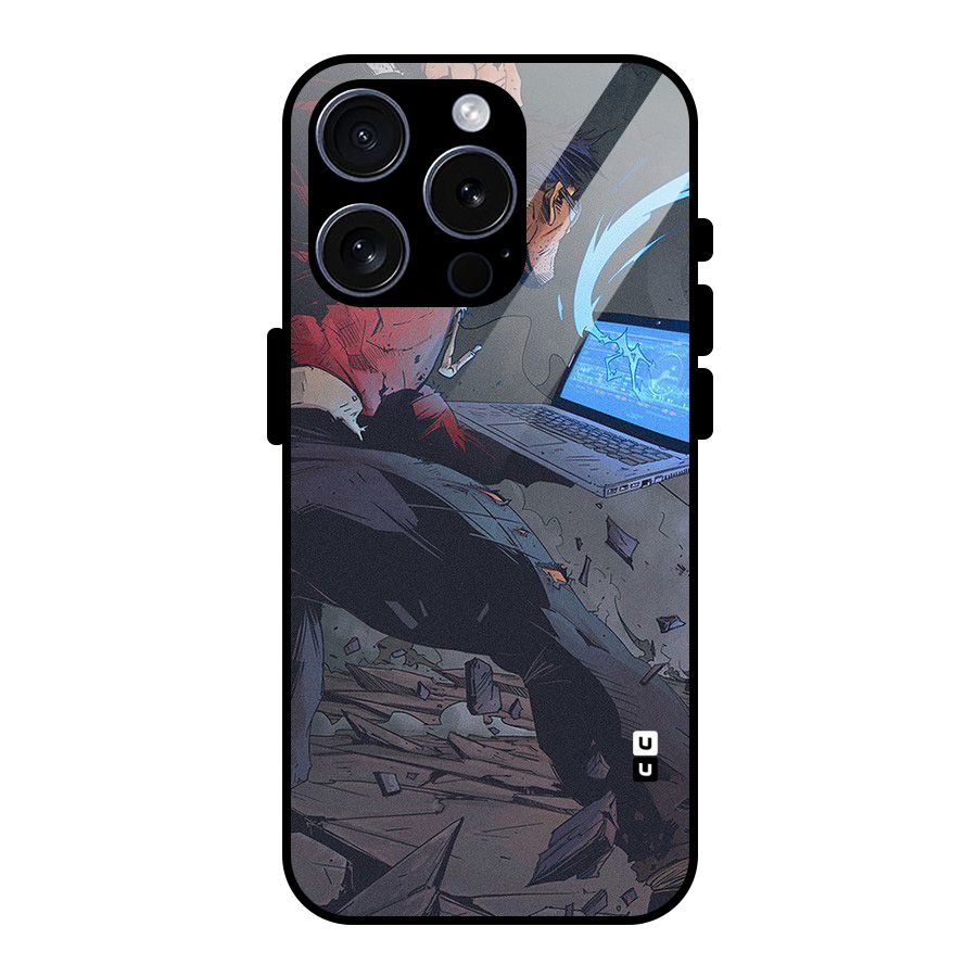 Angry Programmer Glass Back Case for iPhone 15 Pro