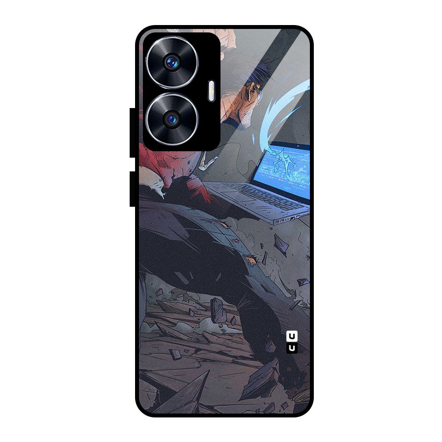 Angry Programmer Glass Back Case for realme C55