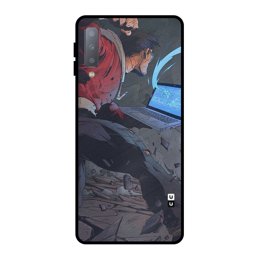 Angry Programmer Metal Back Case for Galaxy A7 (2018)