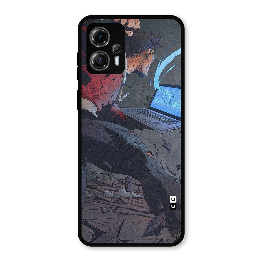 Angry Programmer Metal Back Case for Moto G13