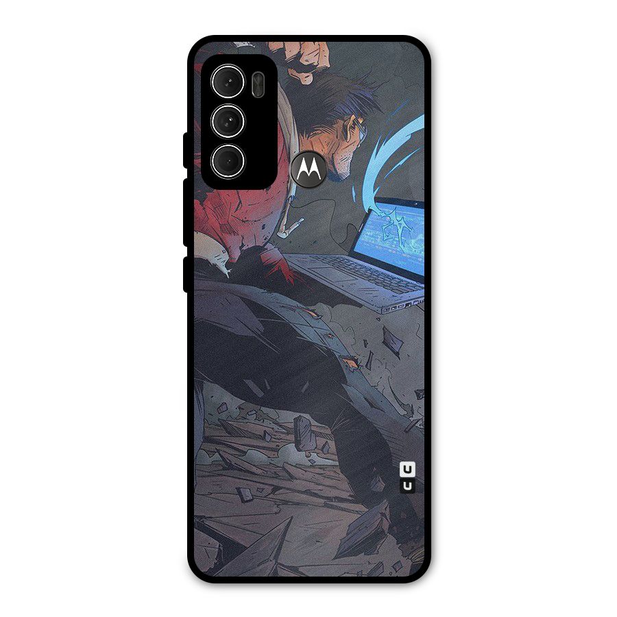 Angry Programmer Metal Back Case for Moto G60