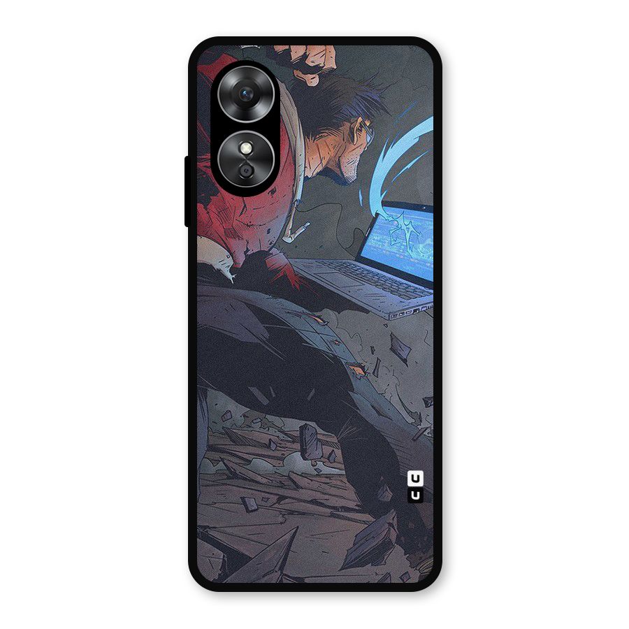 Angry Programmer Metal Back Case for Oppo A17