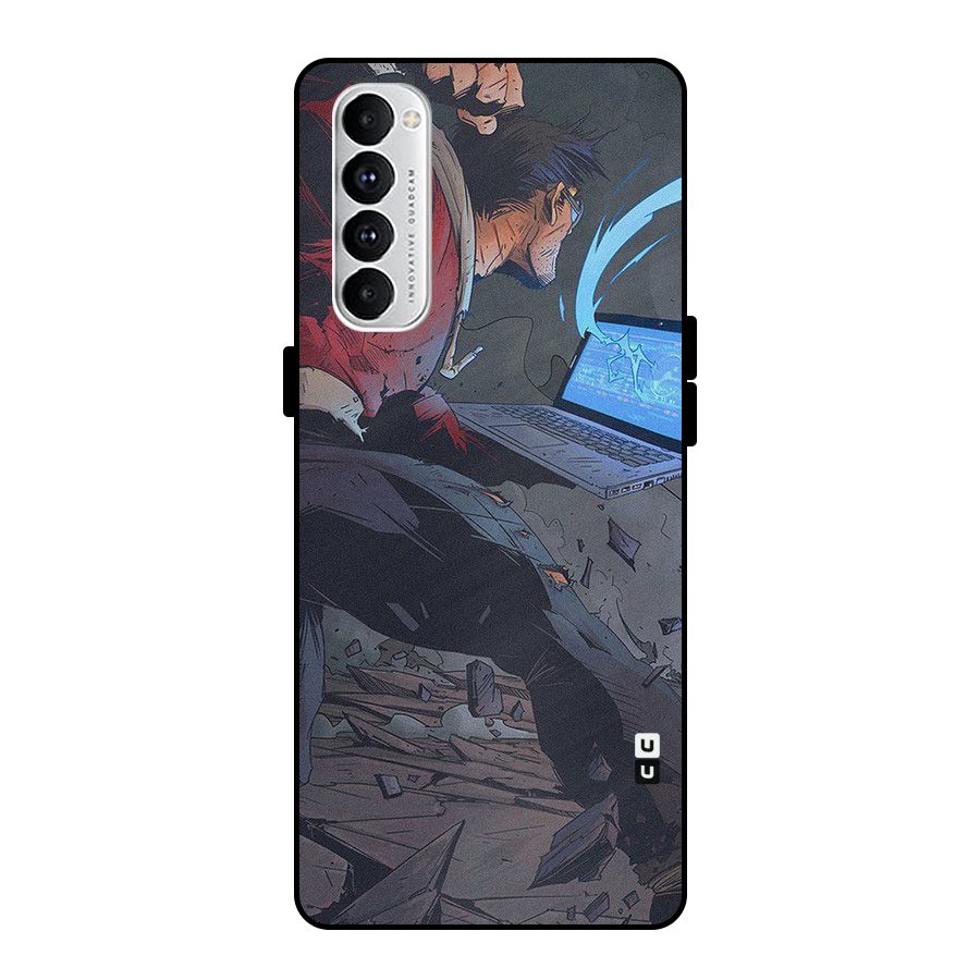Angry Programmer Metal Back Case for Oppo Reno4 Pro