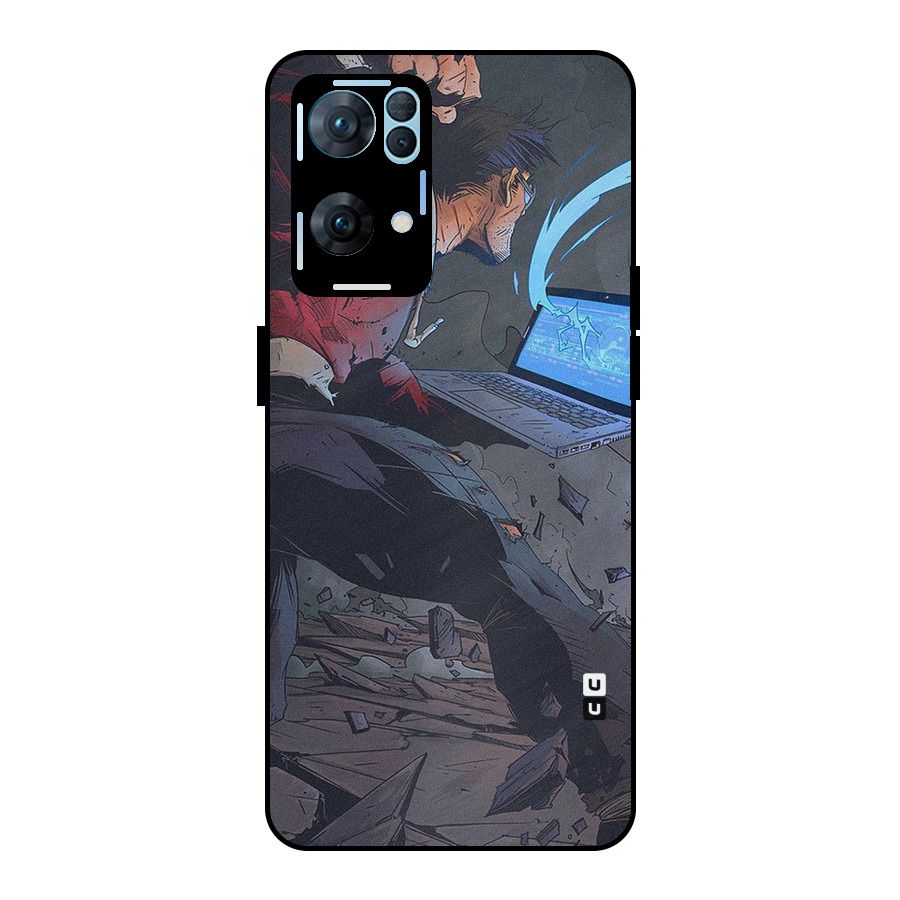 Angry Programmer Metal Back Case for Oppo Reno7 Pro 5G