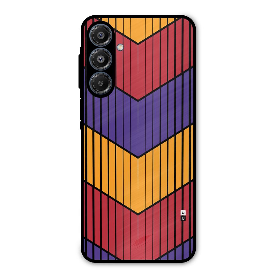 Angular Stripes Metal Back Case for Galaxy A16 5G