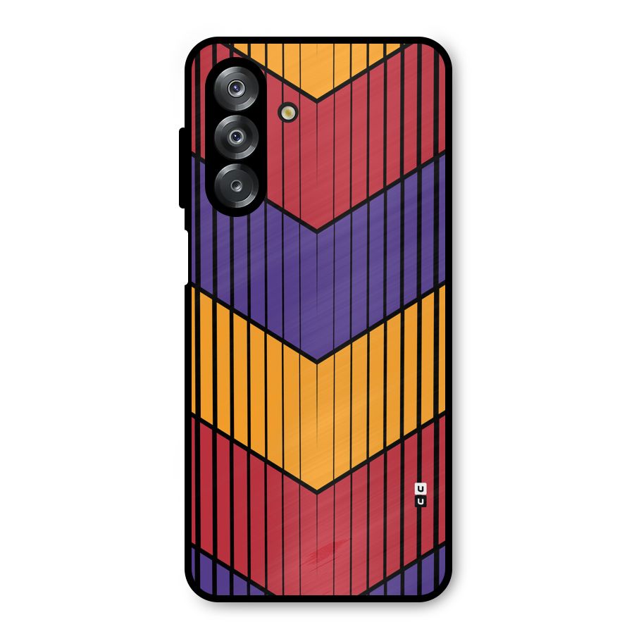 Angular Stripes Metal Back Case for Galaxy A26
