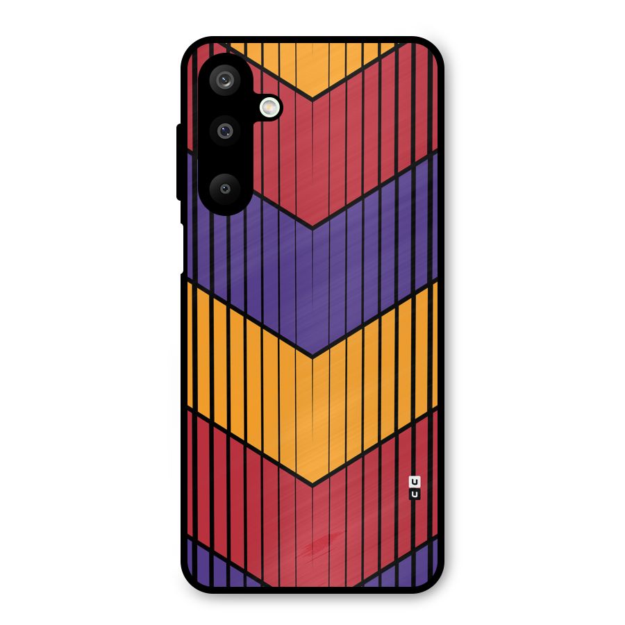 Angular Stripes Metal Back Case for Galaxy M16