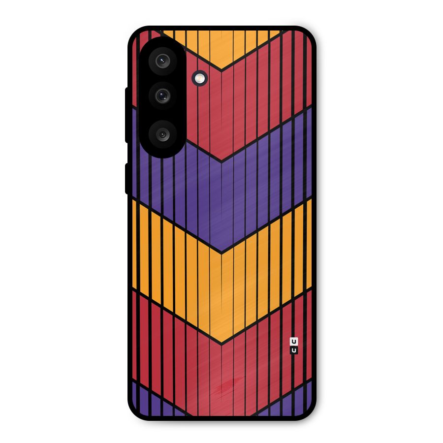Angular Stripes Metal Back Case for Galaxy M56