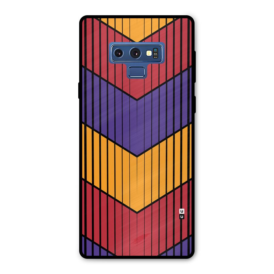 Angular Stripes Metal Back Case for Galaxy Note 9