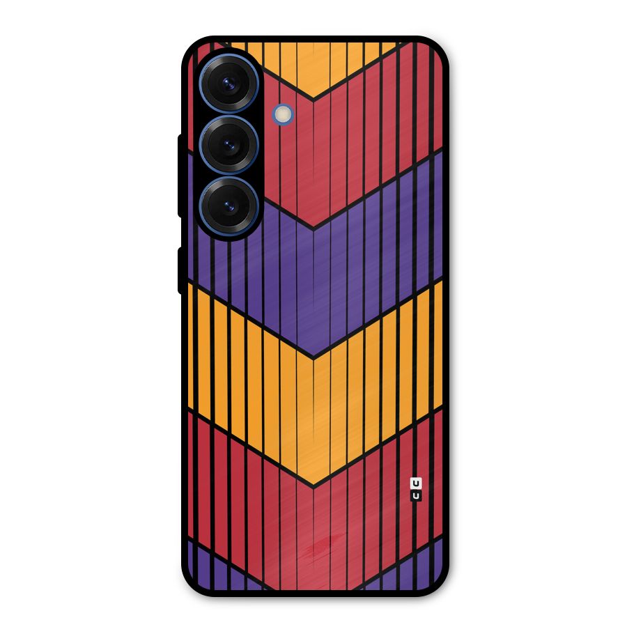 Angular Stripes Metal Back Case for Galaxy S25