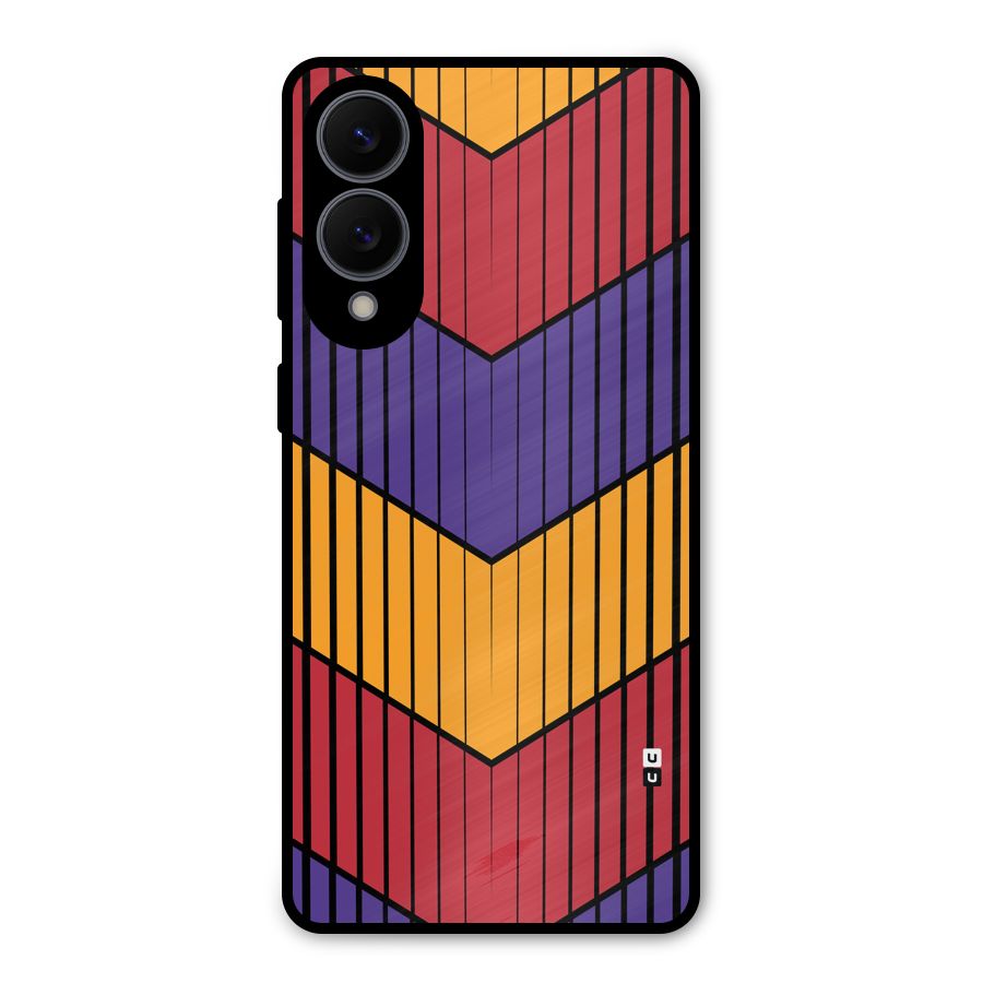 Angular Stripes Metal Back Case for Galaxy S25 Edge