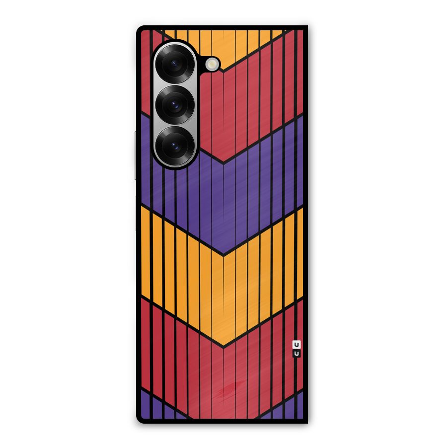 Angular Stripes Metal Back Case for Galaxy Z Fold6