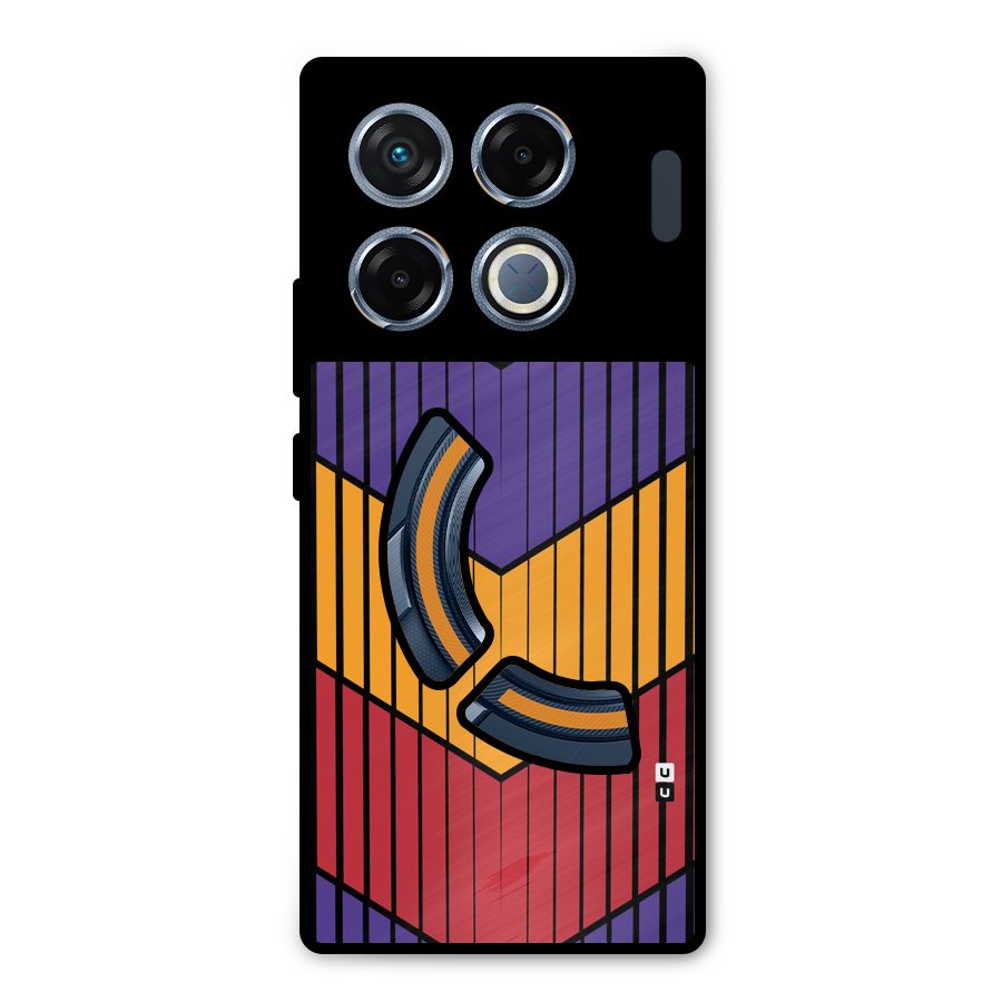 Angular Stripes Metal Back Case for Infinix GT 20 Pro