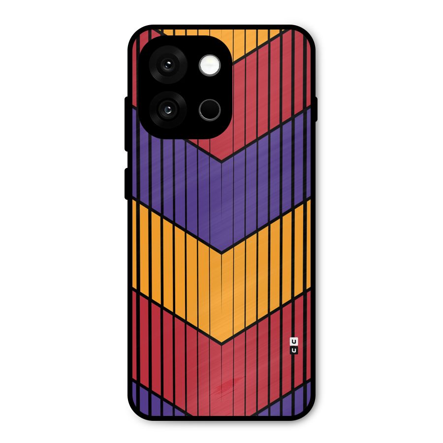 Angular Stripes Metal Back Case for OnePlus 13s