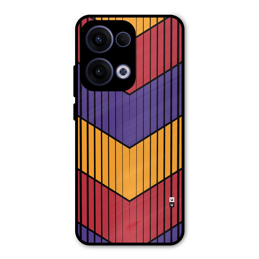 Angular Stripes Metal Back Case for Oppo Reno13