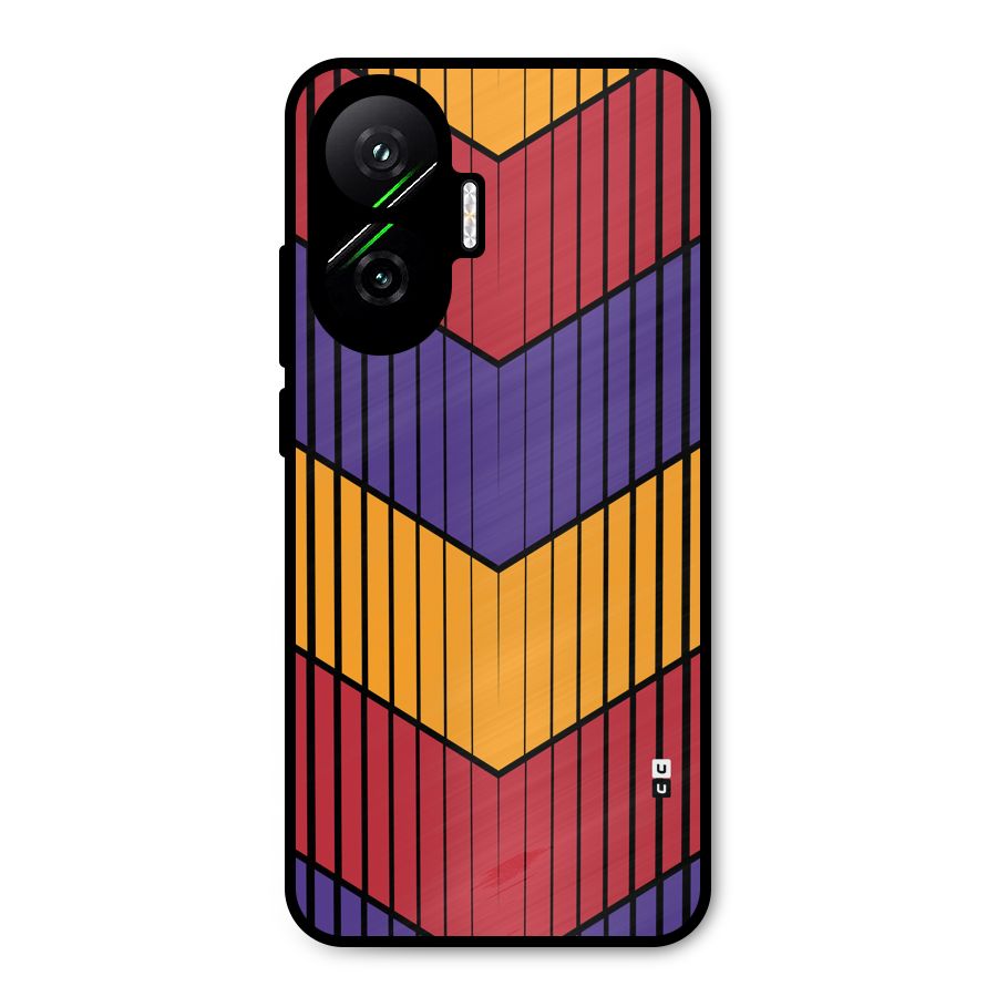 Angular Stripes Metal Back Case for Poco F7