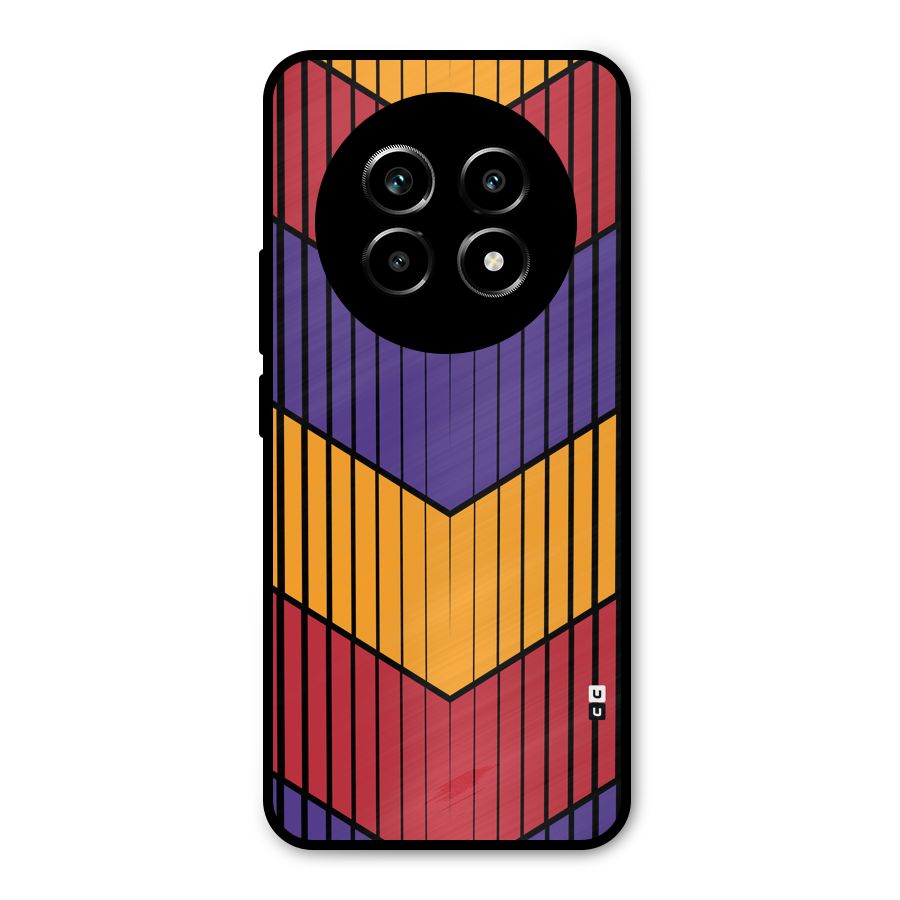 Angular Stripes Metal Back Case for Realme 13 Pro