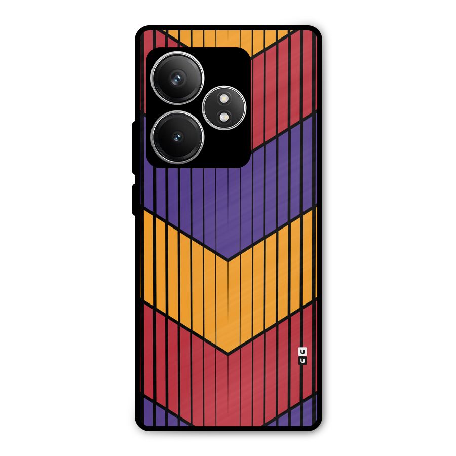 Angular Stripes Metal Back Case for Realme GT 6T