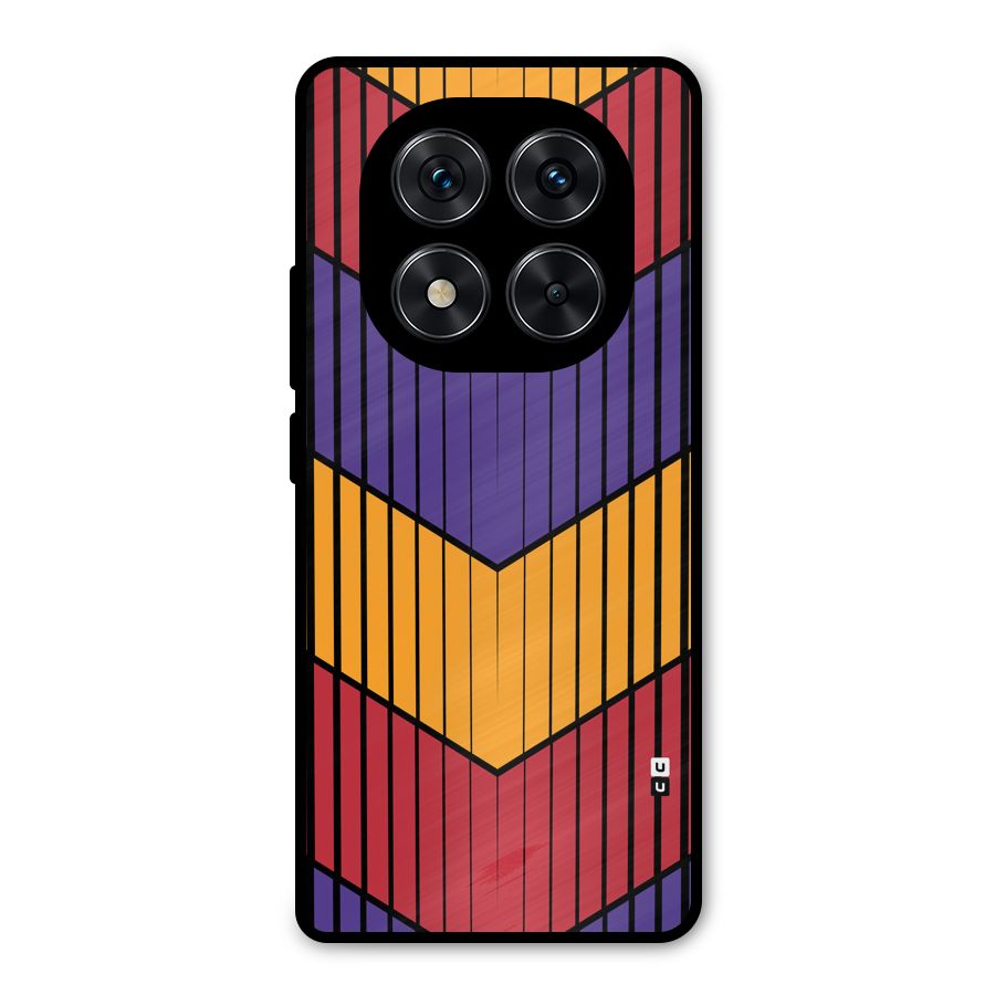 Angular Stripes Metal Back Case for Redmi Note 14 Pro 5G