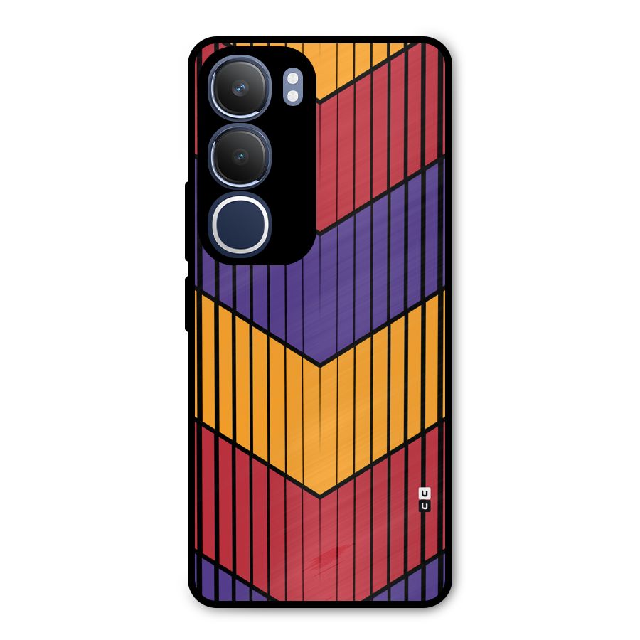 Angular Stripes Metal Back Case for Vivo Y29