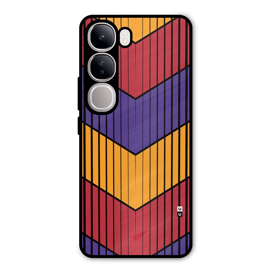 Angular Stripes Metal Back Case for Vivo Y300