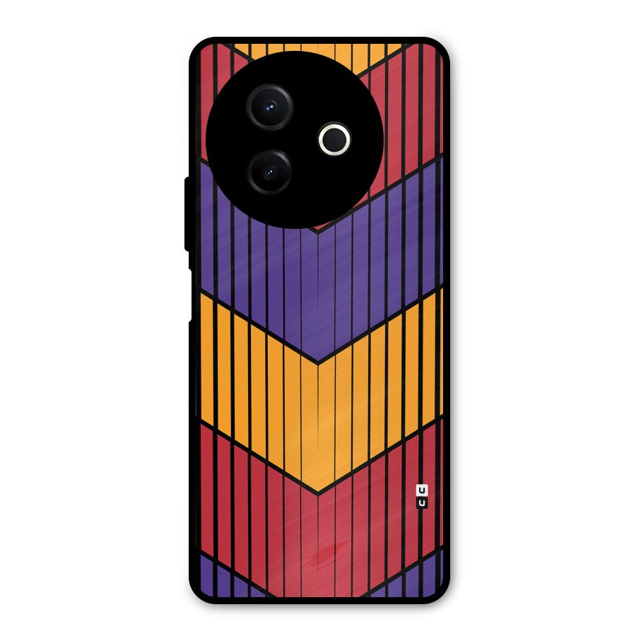 Angular Stripes Metal Back Case for Vivo Y39