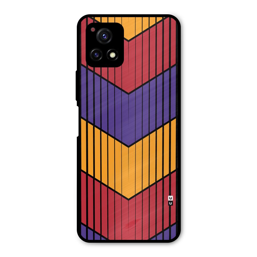 Angular Stripes Metal Back Case for Vivo Y72 5G