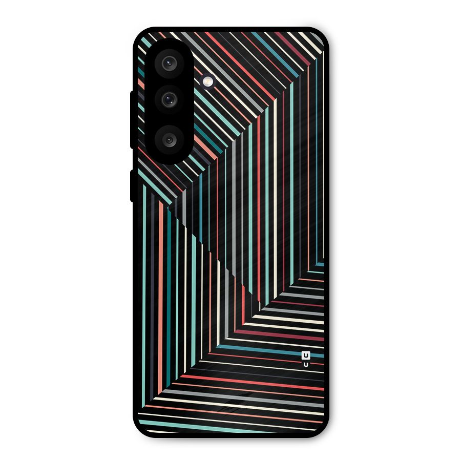Angulars Stripes Metal Back Case for Galaxy M56
