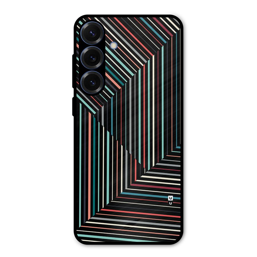 Angulars Stripes Metal Back Case for Galaxy S25 Plus