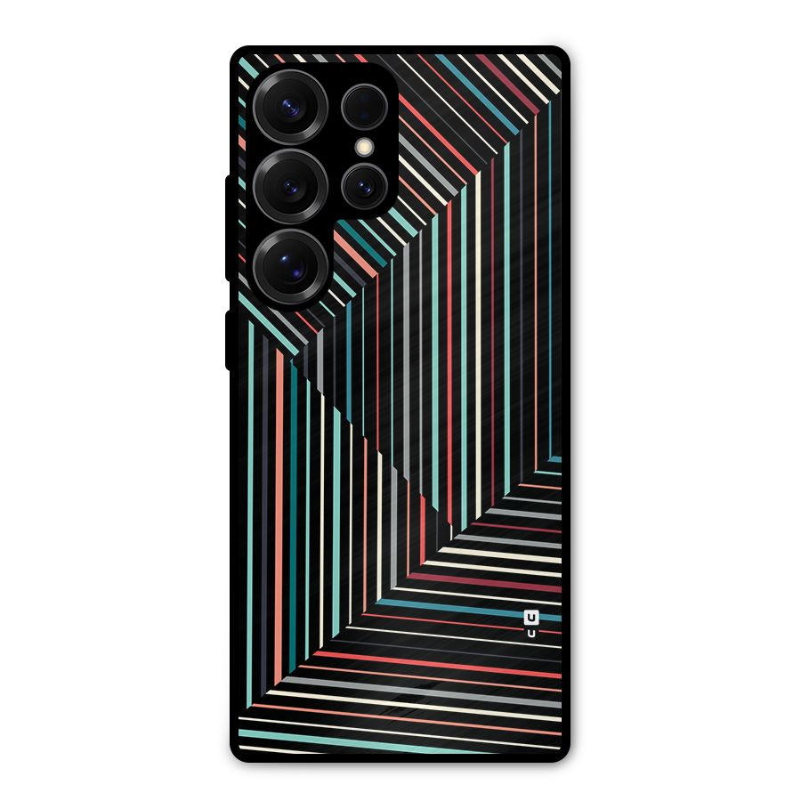 Angulars Stripes Metal Back Case for Galaxy S25 Ultra