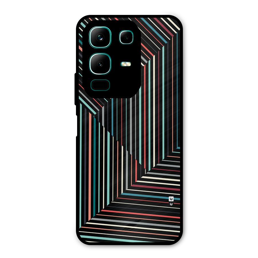 Angulars Stripes Metal Back Case for Infinix Note 50x