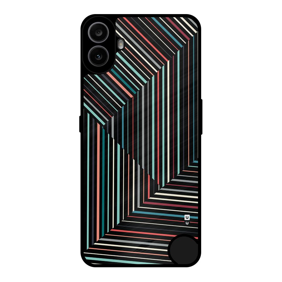 Angulars Stripes Metal Back Case for Nothing CMF Phone 1