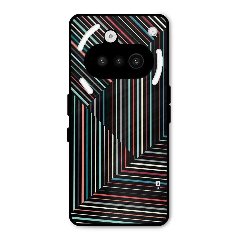 Angulars Stripes Metal Back Case for Nothing Phone 3a