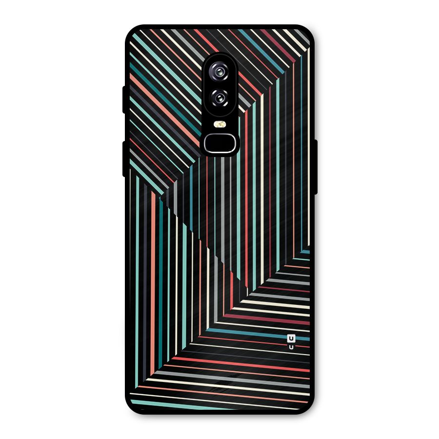 Angulars Stripes Metal Back Case for OnePlus 6