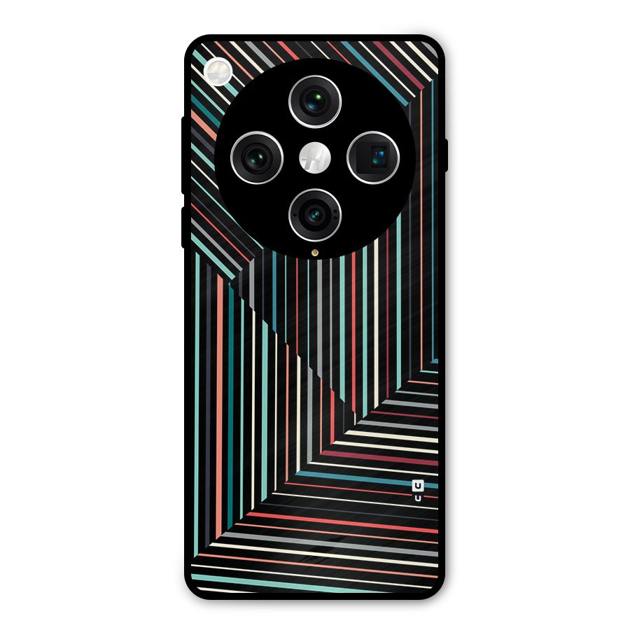 Angulars Stripes Metal Back Case for Oppo Find X8 Pro