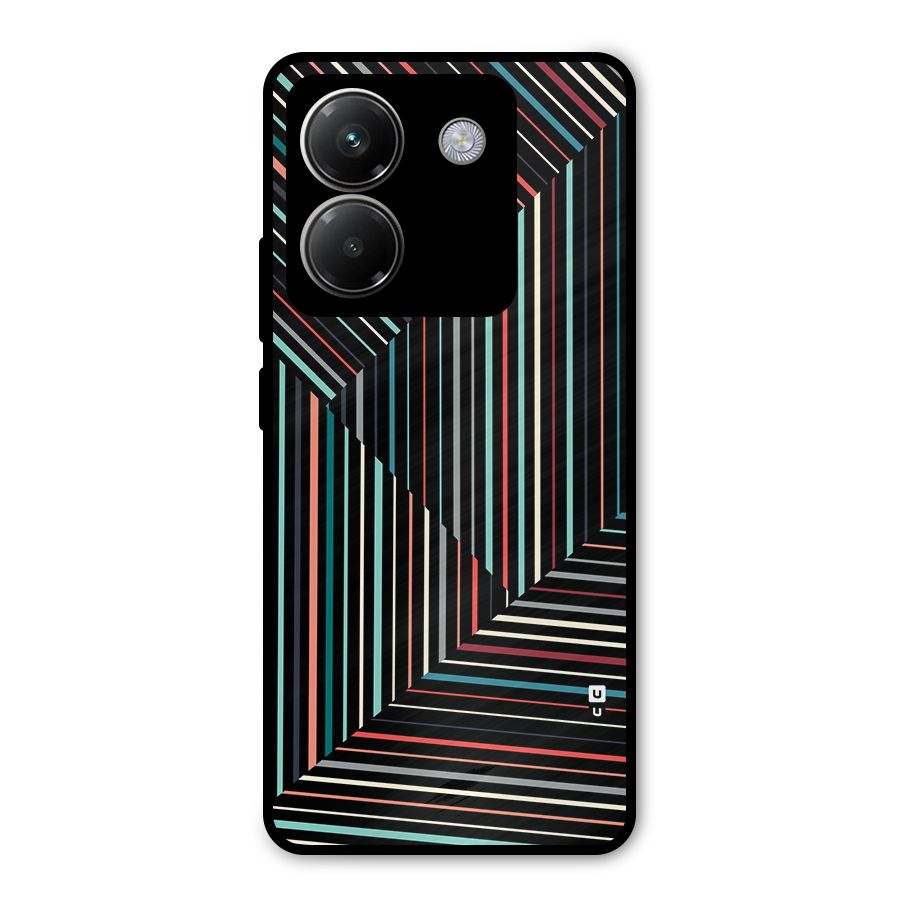 Angulars Stripes Metal Back Case for Poco M7 Pro 5G