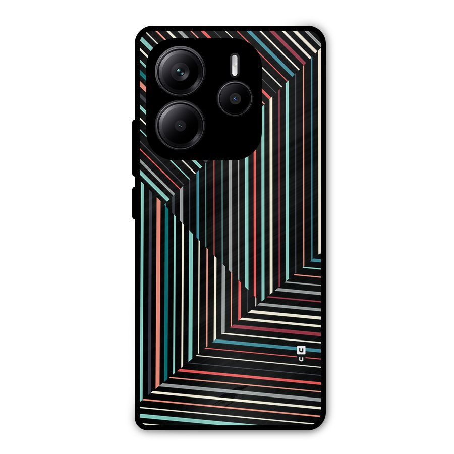 Angulars Stripes Metal Back Case for Redmi Note 14 5G