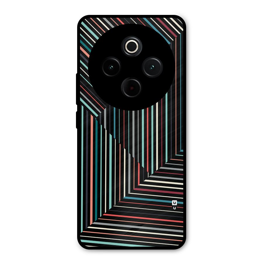 Angulars Stripes Metal Back Case for Vivo T4