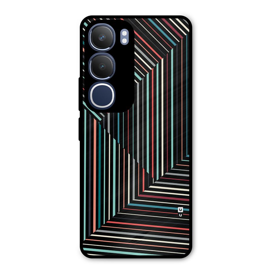 Angulars Stripes Metal Back Case for Vivo Y29