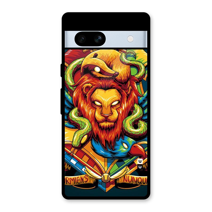 Animal Art Glass Back Case for Google Pixel 7a