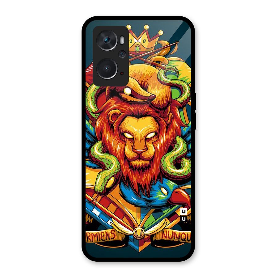 Animal Art Glass Back Case for Oppo K10 4G