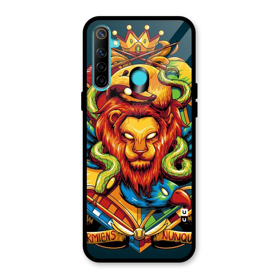 Animal Art Glass Back Case for Realme 5