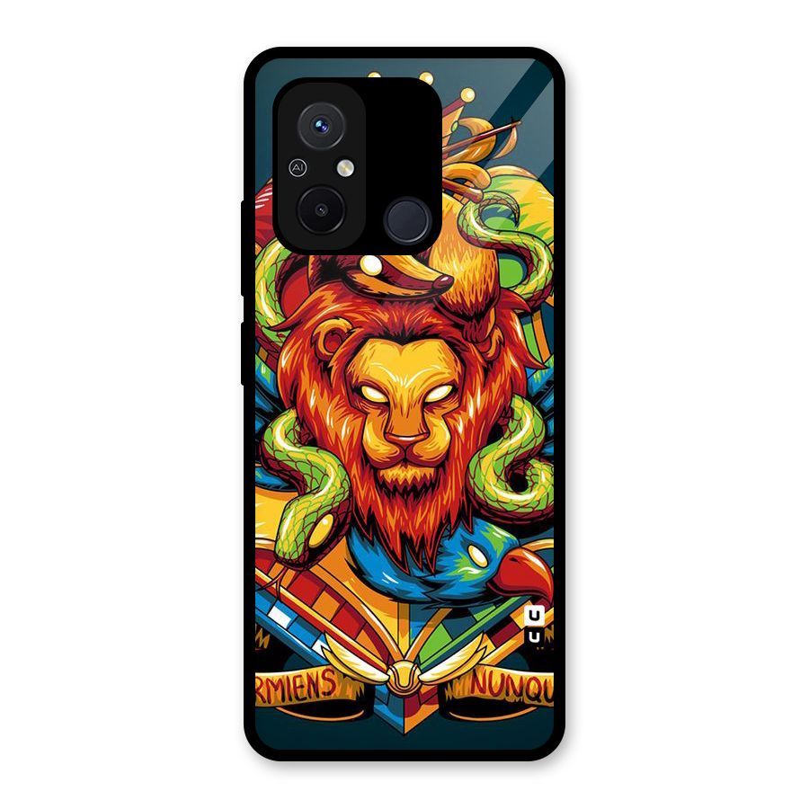 Animal Art Glass Back Case for Redmi 12C