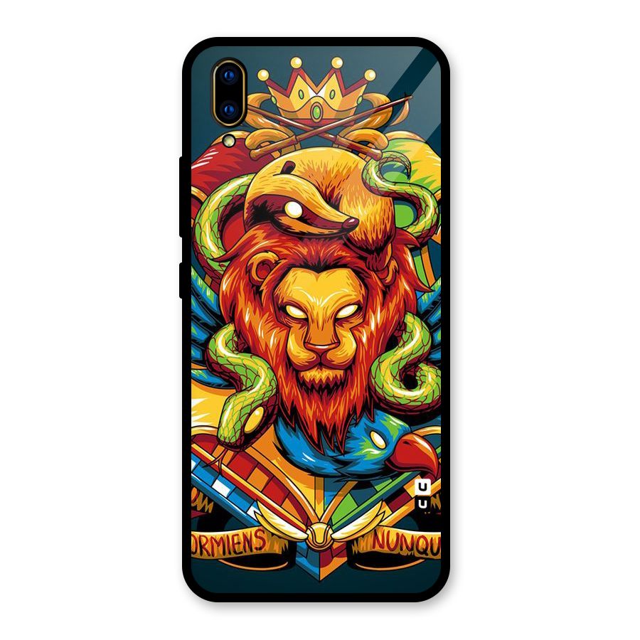 Animal Art Glass Back Case for Vivo V11 Pro
