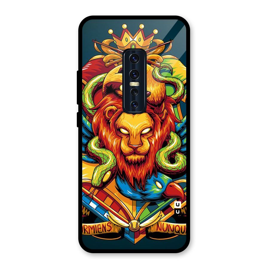 Animal Art Glass Back Case for Vivo V17 Pro