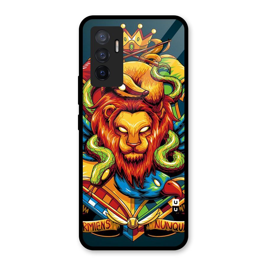 Animal Art Glass Back Case for Vivo V23e
