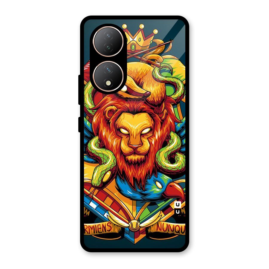 Animal Art Glass Back Case for Vivo Y100