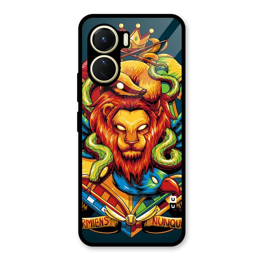 Animal Art Glass Back Case for Vivo Y16