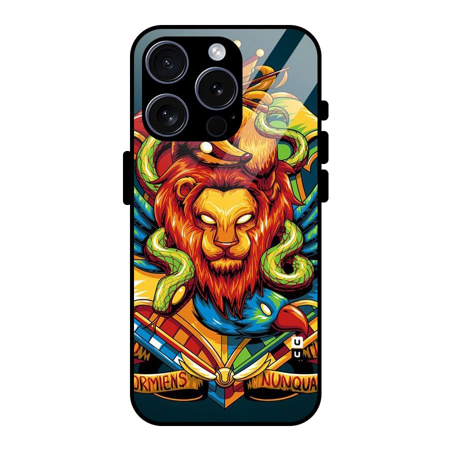 Animal Art Glass Back Case for iPhone 15 Pro